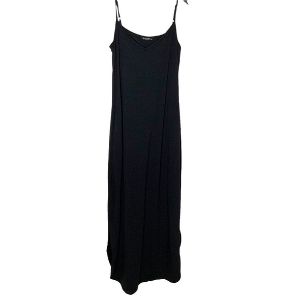 Huskary black slip dress with side splits. NWT. Size XS - Picture 2 of 6